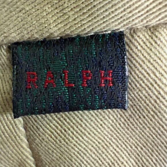 Vtg Y2k Rare Ralph By Ralph Lauren Plaid Label Tan Khaki Shorts Chinos Sz 8 - Picture 5 of 13